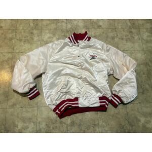 Vintage Red Man Golden Blend Satin Bomber Jacket XL USA